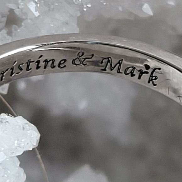 Endless Love Personalized Bridal Ring Set 925/18k 4 caret - Picture 4 of 6